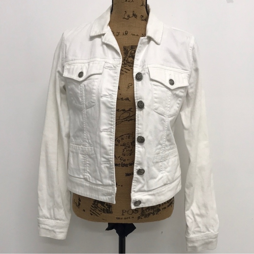 Silver Jeans Ivory Denim Jacket